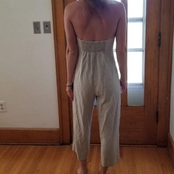 Urban Outfitters linen strapless wide-leg jumpsuit - Picture 16 of 16